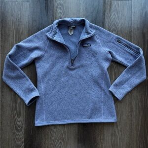 Patagonia Women's Better Sweater 1/4 Zip Pullover Size small Color barnacle Blue